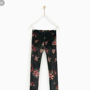 Zara Velvet Floral Legging